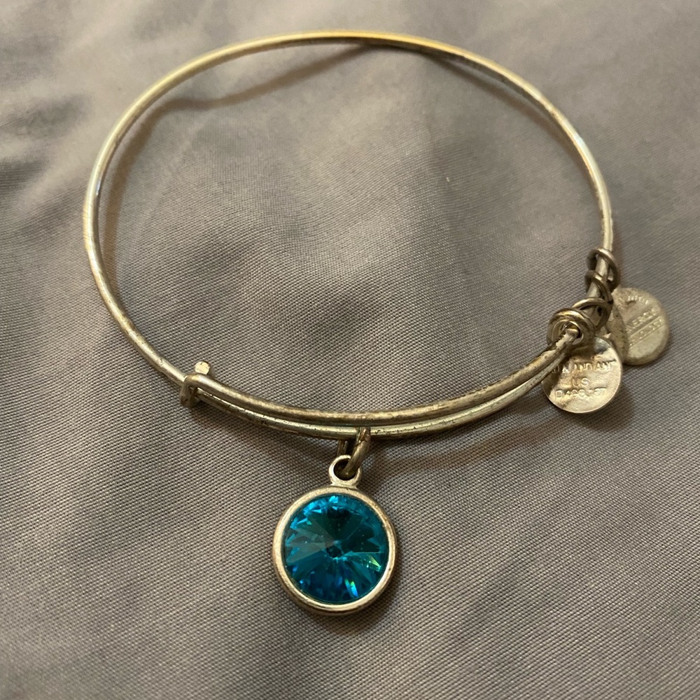 Silver Alex and Ani December Birthstone Bracelet